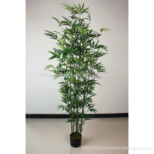 artificial tree, 6' 5 green trunks bamboo tree, silk leaf UV-proof, outdoor bamboo